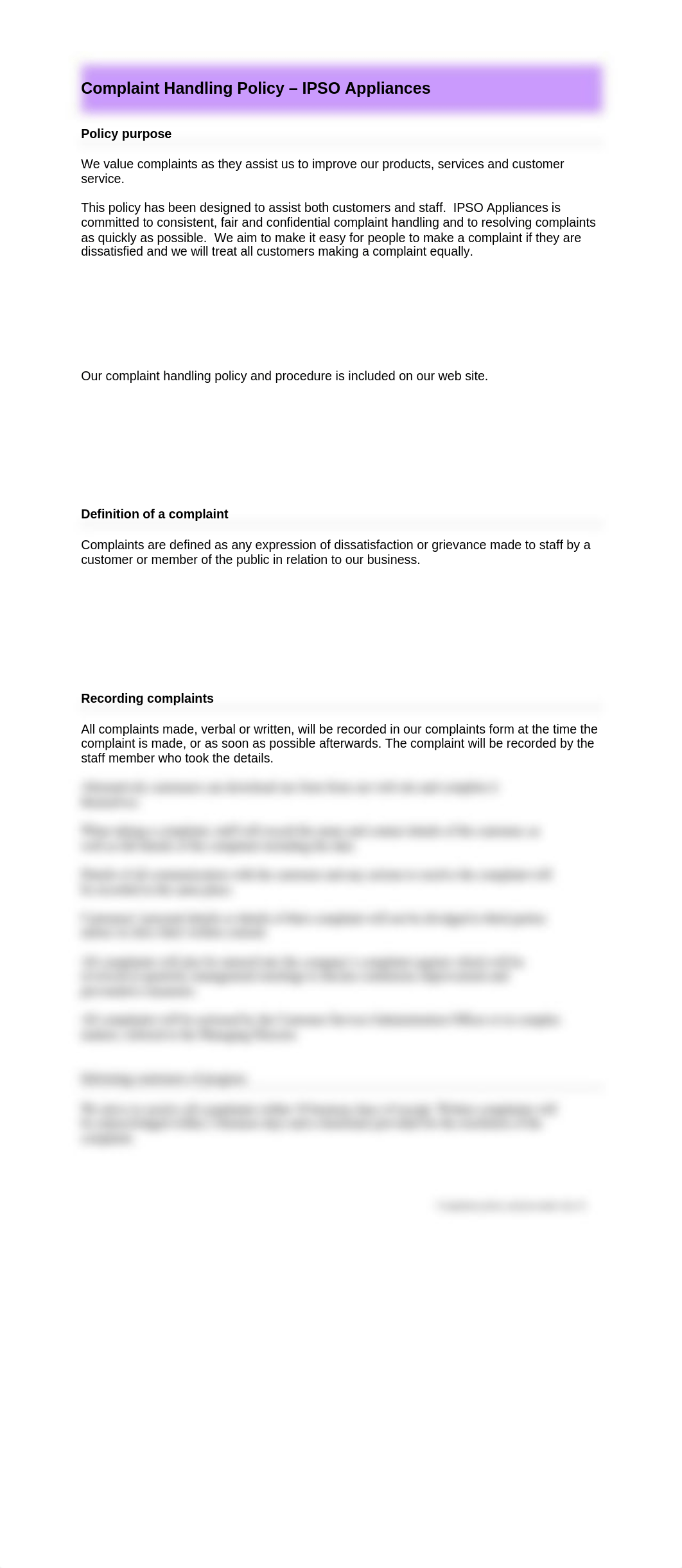 Complaint Handling policy IPSO Applicances_d5y3v4t7lar_page1