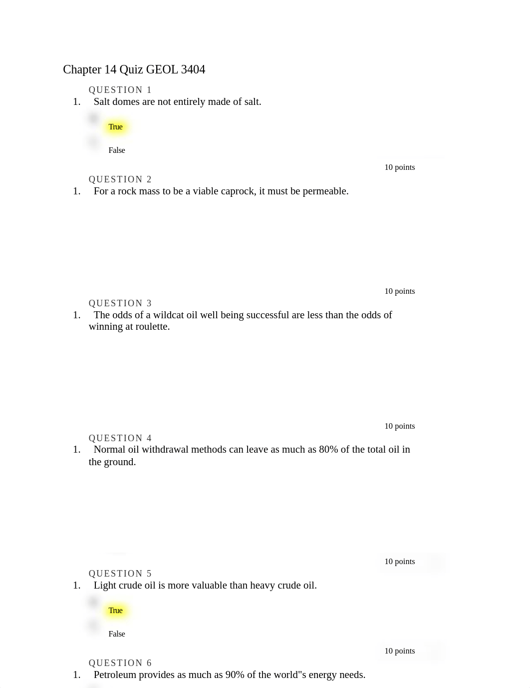 Chapter 14 Quiz GEOL 3404.docx_d5y8jrn1a2o_page1