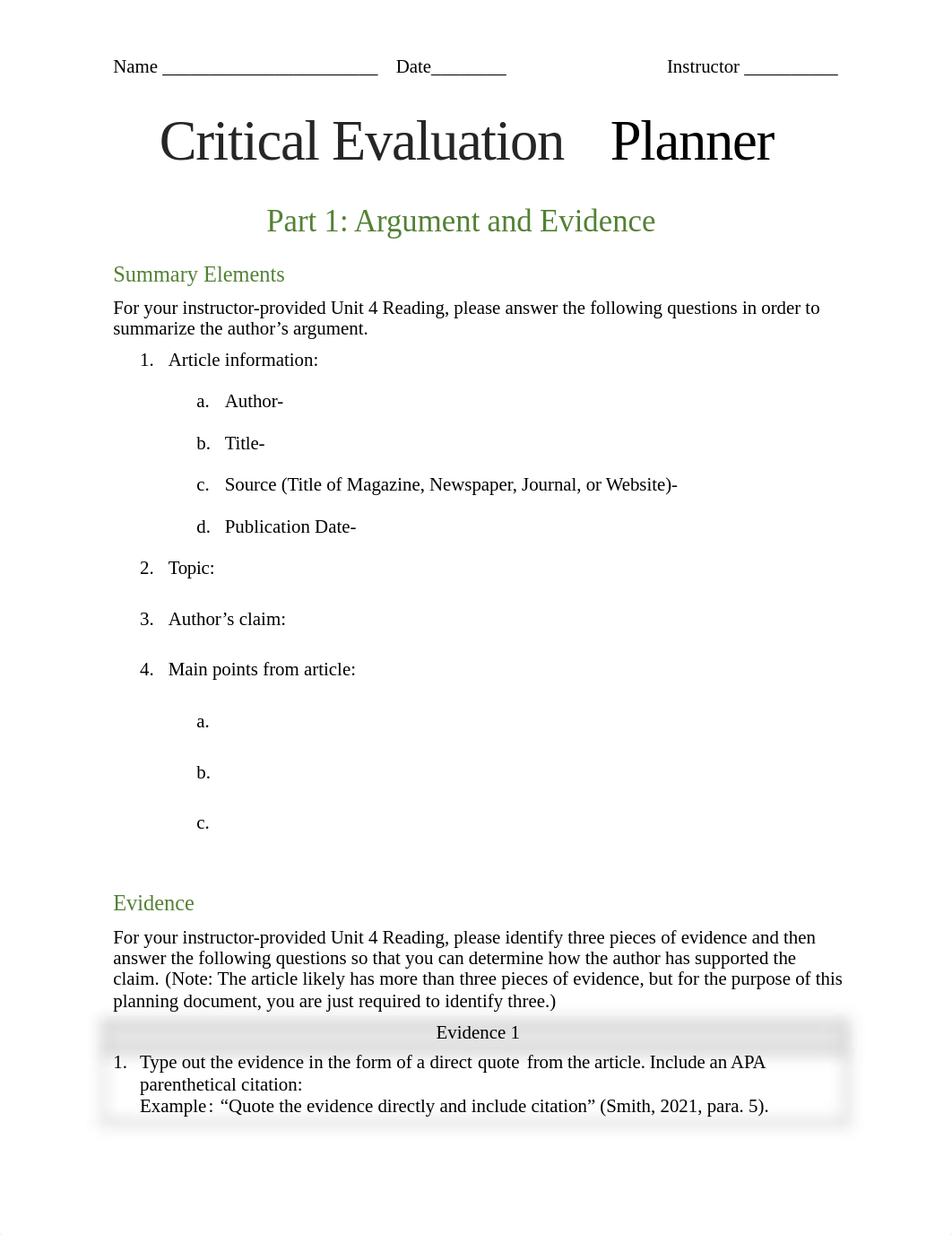 Critical Evaluation Planner Part 1 Evidence (2).docx_d5yl6oy47js_page1