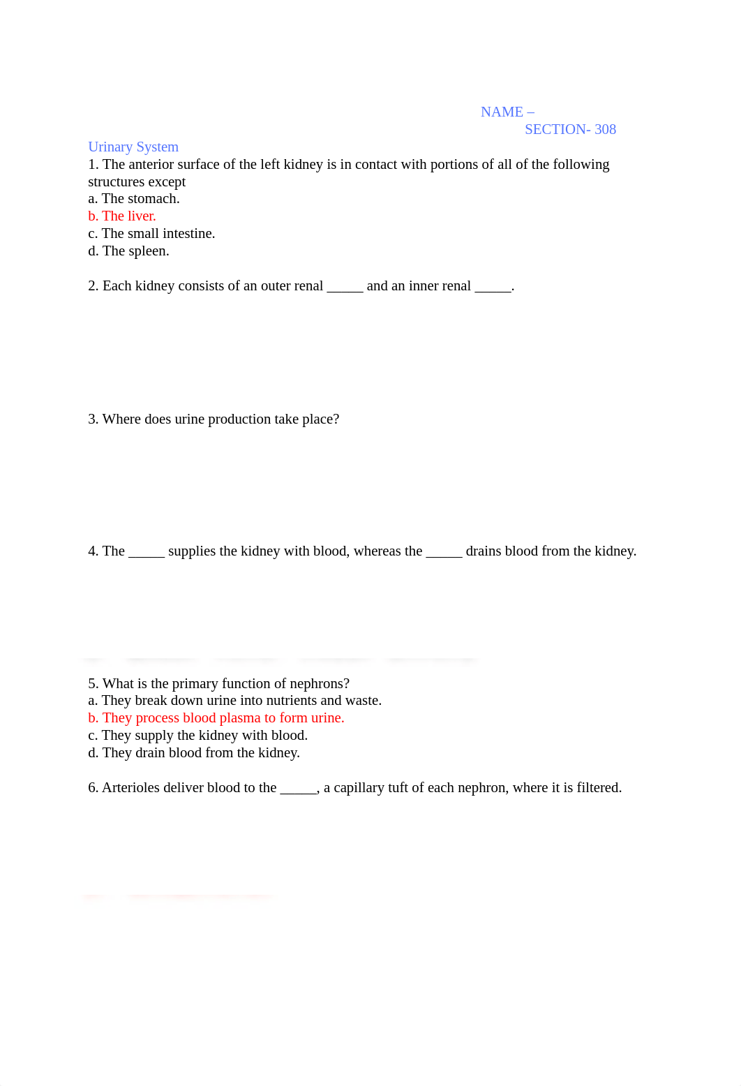 QUIZ 5 URINARY SYSTEM .docx_d5yw36miov0_page1