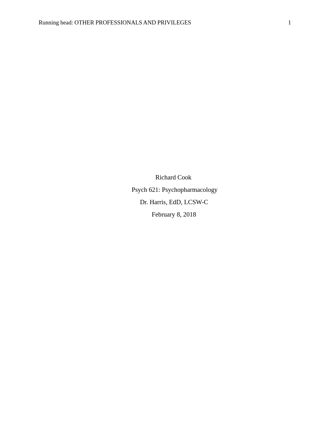 Psych 621 Other Profession with Prescriptive Privileges  2 8 18 2nd Mini Assignment.pdf_d5z191fh2dz_page1