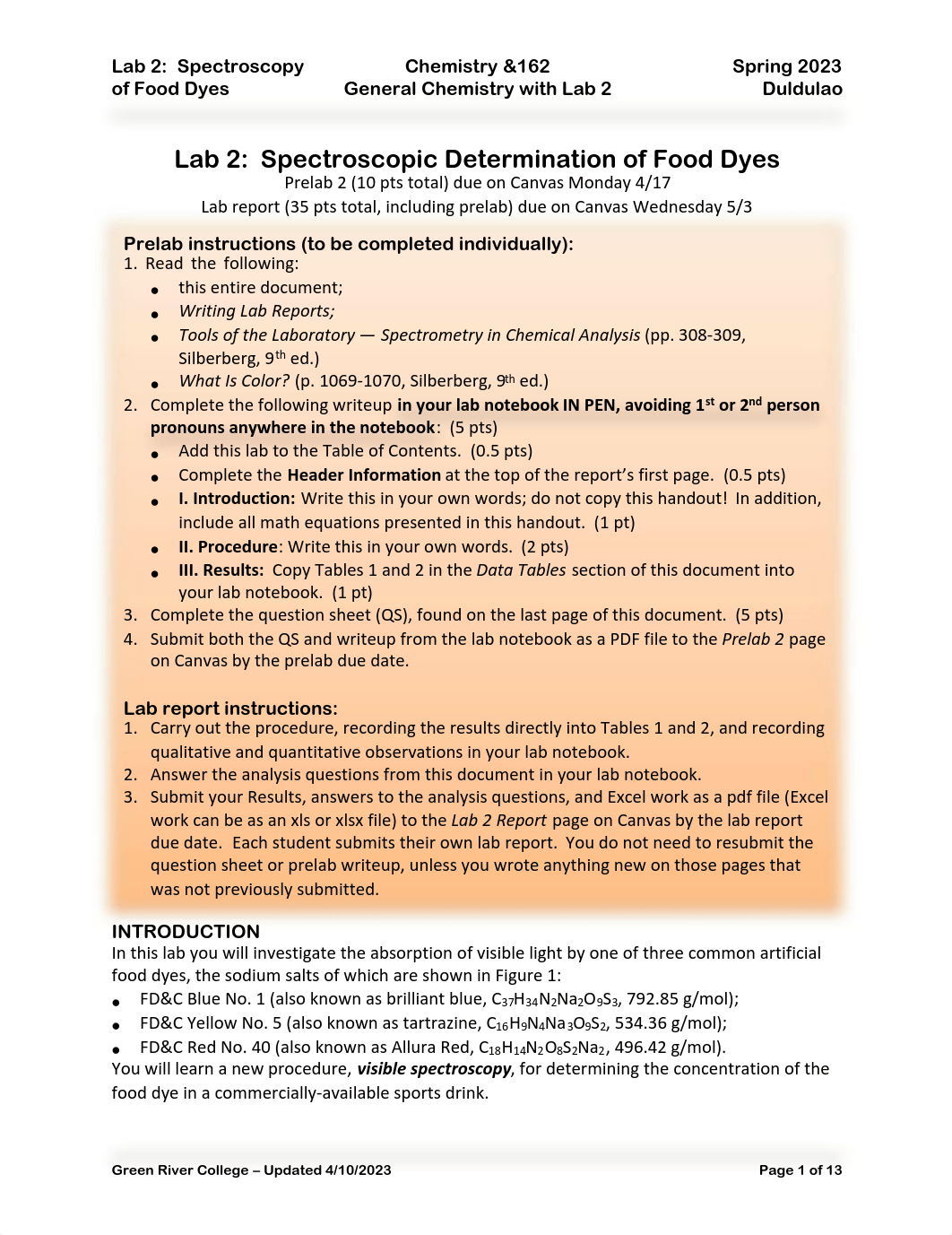 Lab 2 - Spectroscopic Determination of Food Dyes.pdf_d5zc81a6gjh_page1