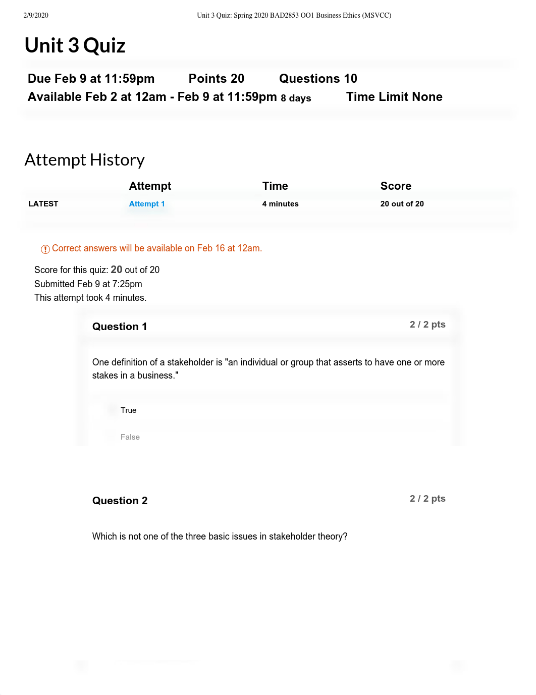 Unit 3 Quiz_ Spring 2020 BAD2853 OO1 Business Ethics (MSVCC).pdf_d5zoan251v1_page1
