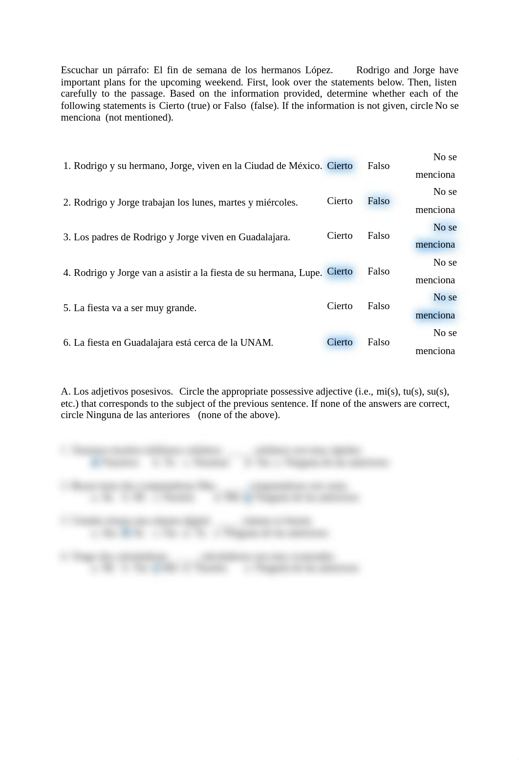 Extra Practice_EXAM II_Verbs_SPAN 1001.pdf_d5zzn37ftbl_page1