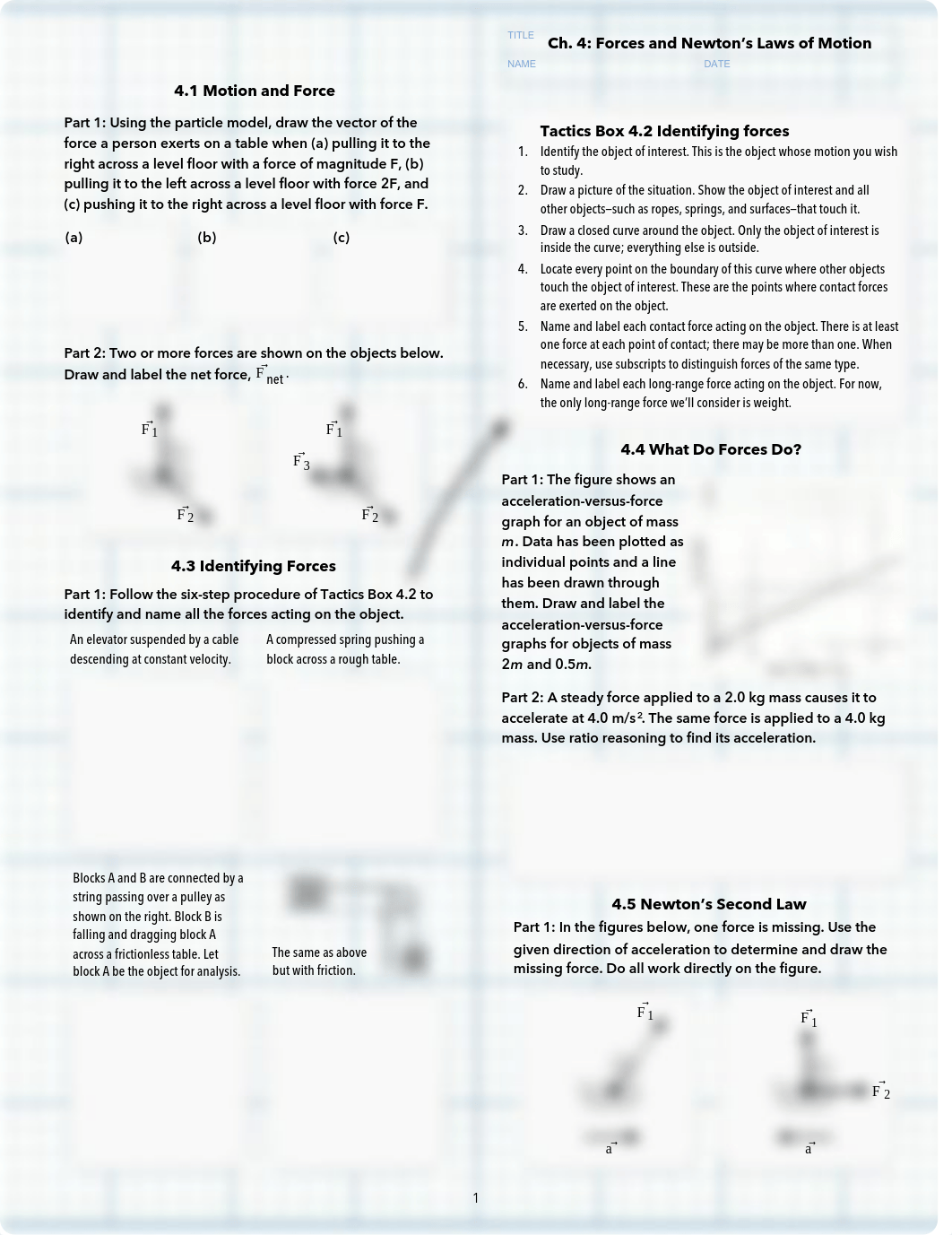 Ch. 4 - Forces and Newton_s Laws of Motion - Worksheet.pdf_d60l8w0rqf7_page1