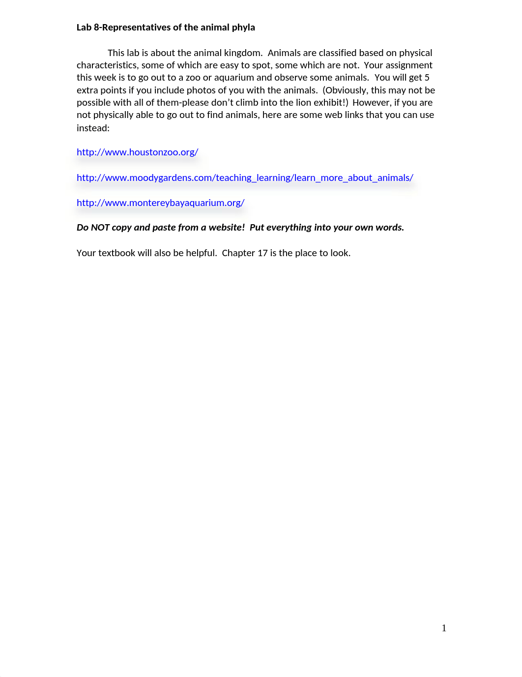 Evolution and Diveristy of Animals_Lab -Animal Kingdom (SLO6).doc_d60xepjw3we_page1