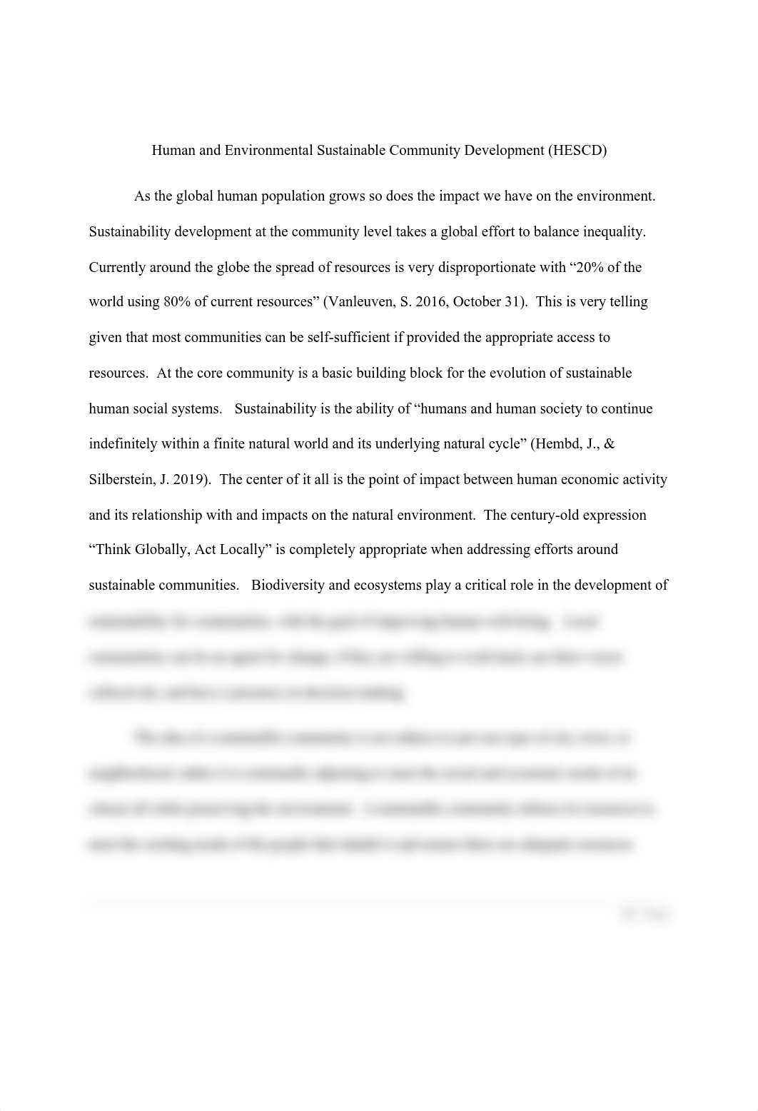 SOC 318  1-2 Journal Human and Environmental Sustainable Community Development (HESCD. Lynch T.docx._d61ggpwm649_page2