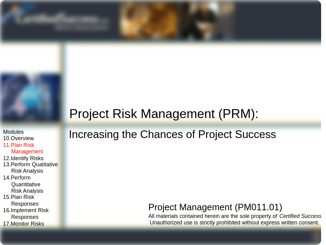 PM011.01A Project Risk Management -- Plan Risk Management.pptx_d61mkkr2o46_page1