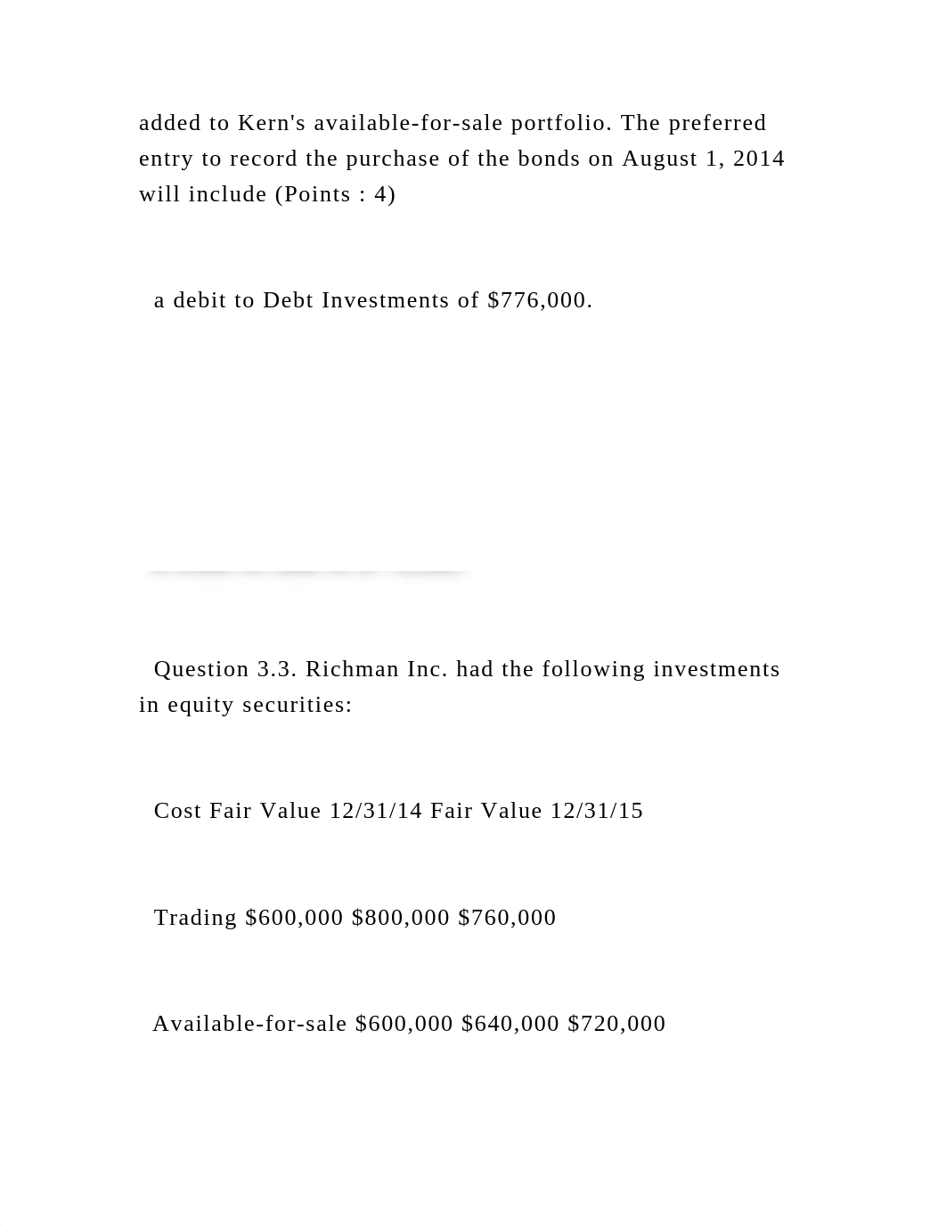 1. On January 3, 2014, Menke Company acquired $300,000 of Carli.docx_d6274vorail_page3