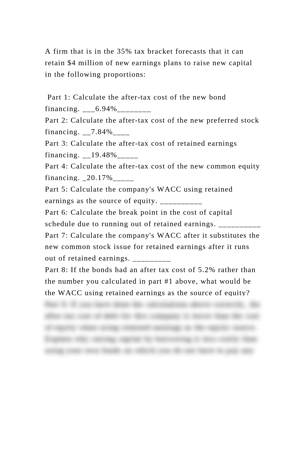 A firm that is in the 35 tax bracket forecasts that it can retain $.docx_d62783yvsl0_page2