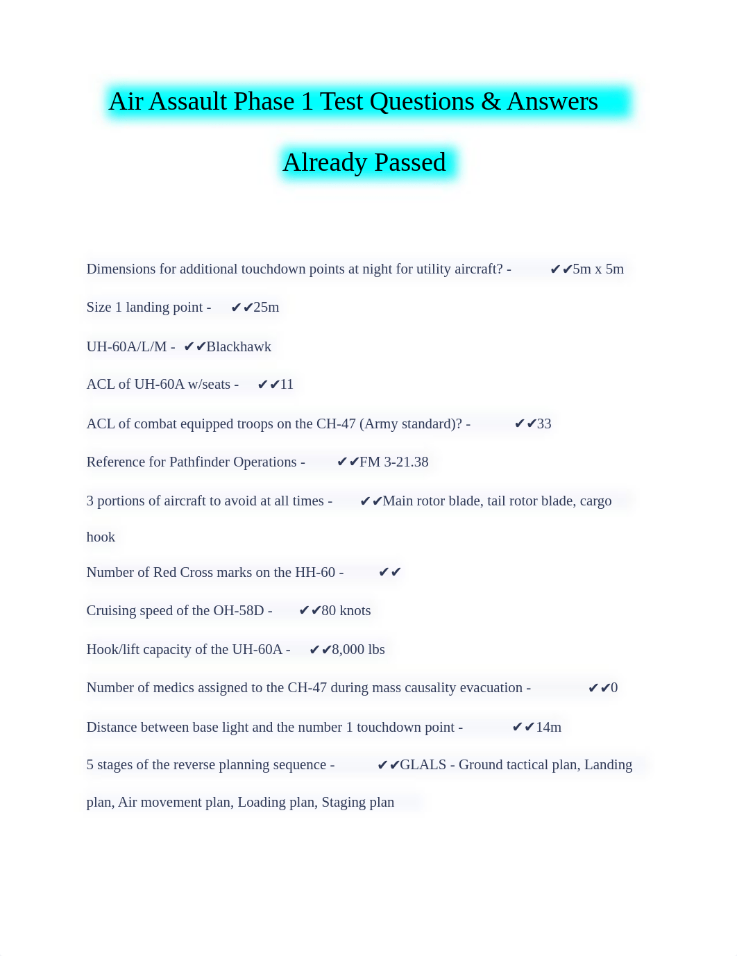 Air Assault Phase 1 Test Questions.pdf_d62crhvqn5y_page1