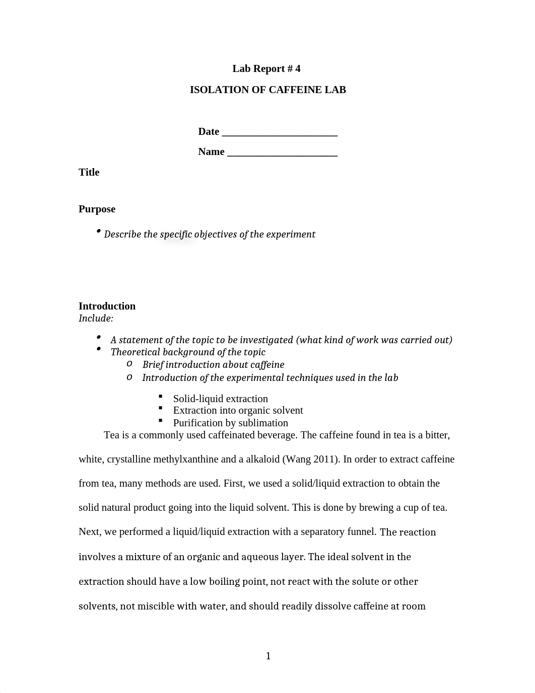 13. Extraction of Caffeine Lab Report Sheet.docx_d62fy2af7m5_page1