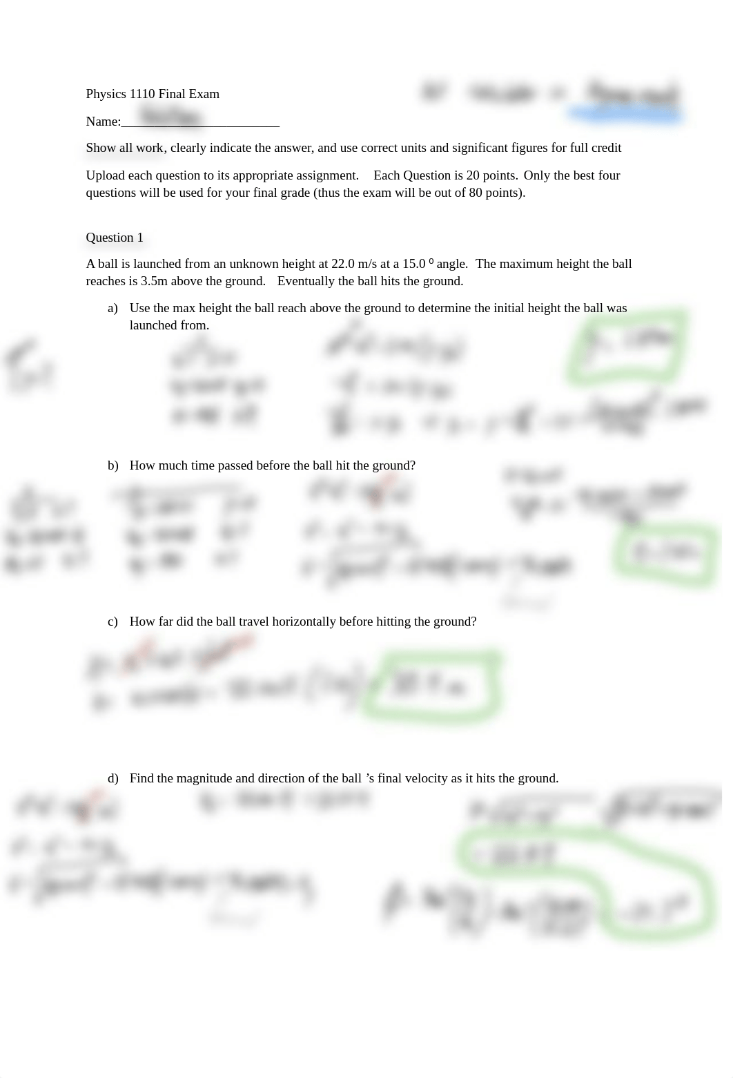 PRACTICE Solutions Physics 1110 Final Exam.pdf_d62k6cjwp4k_page1