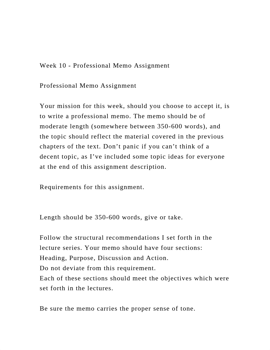 Week 10 - Professional Memo AssignmentProfessional Memo Assi.docx_d62m9h5li9q_page2