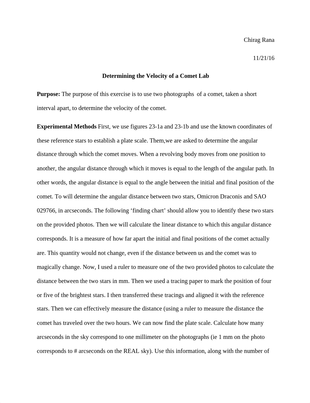 Velocity of a Comet, Color magnitude of Piedas_d63221aj5g5_page1