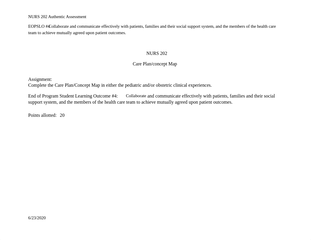 EOPSLO #4 NURS 202 FamilyChild Nursing Assessment and Rubric(1).pdf_d638bexoqw3_page1