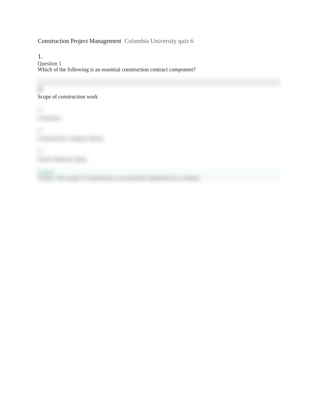 Construction Project Management Columbia University quiz 6.docx_d63p41lmme0_page1