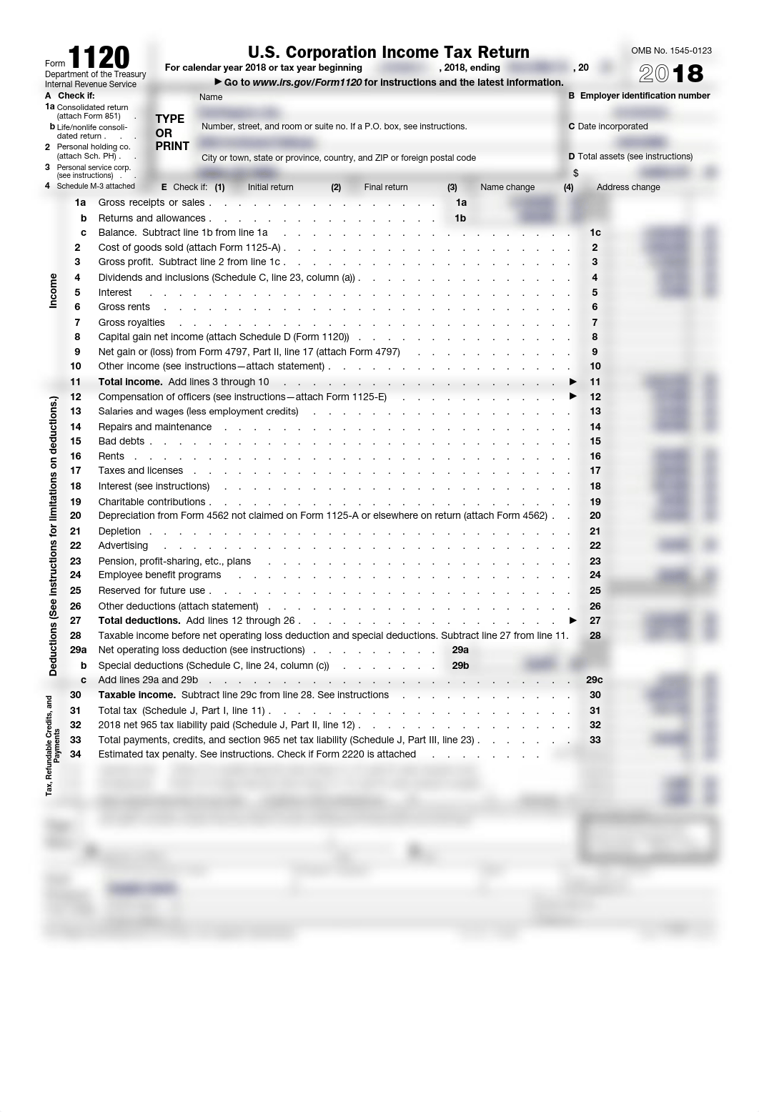 C Corporation Tax Return - Form 1120_Harrell.pdf_d64aq73zcxv_page1