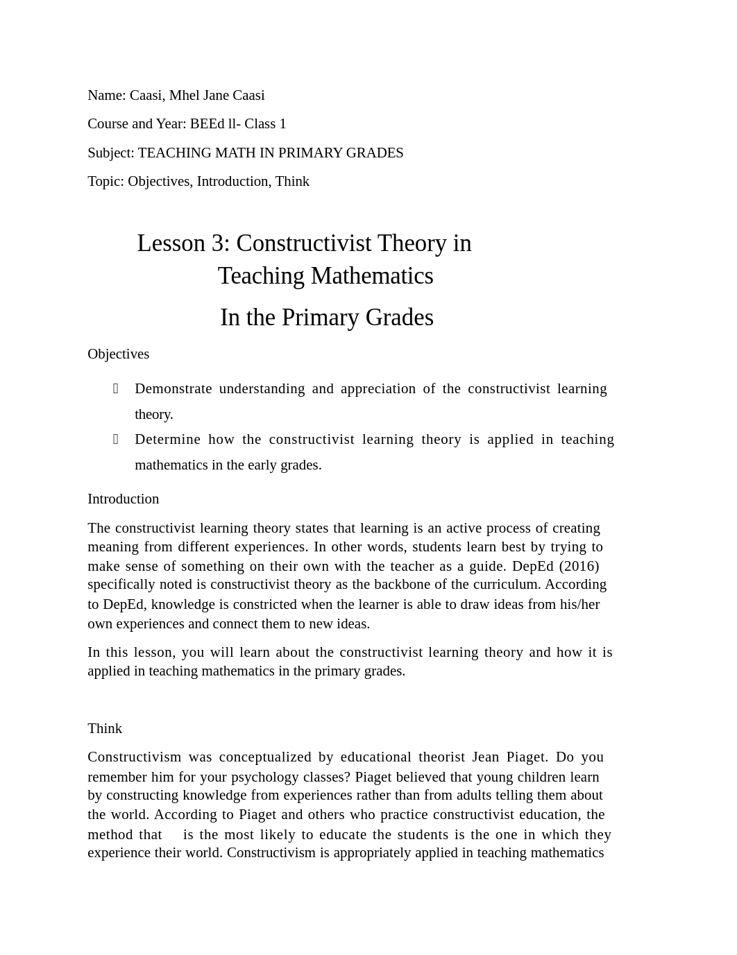 Lesson 3 Constructivist Theory in Teaching Mathematics.docx_d64tyyu4jy5_page1