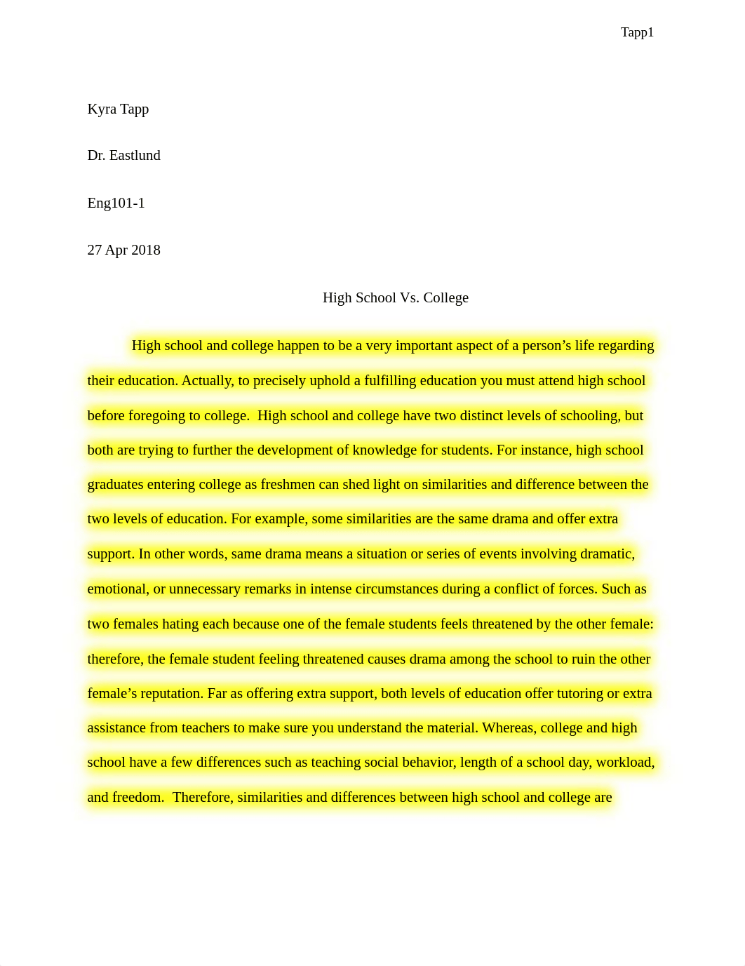 comparison high school vs. college final essay.pdf_d64xtff1fam_page1