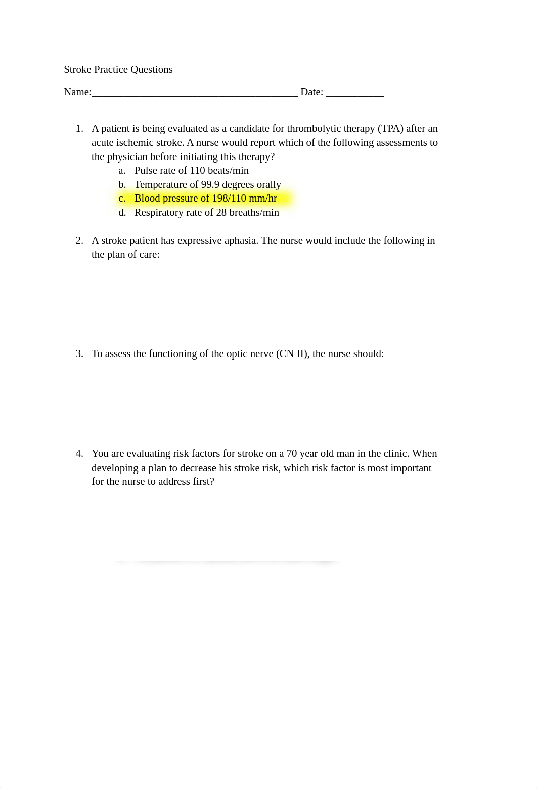 Stroke Practice Questions nsg461-1.docx_d65043d90k6_page1