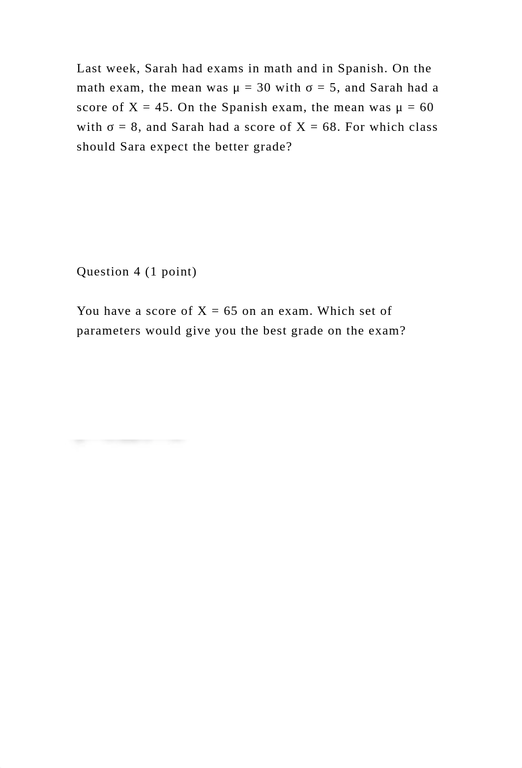 For a sample with M = 80, a score of X = 88 corresponds to z = 2.0.docx_d65e26o6sgl_page3