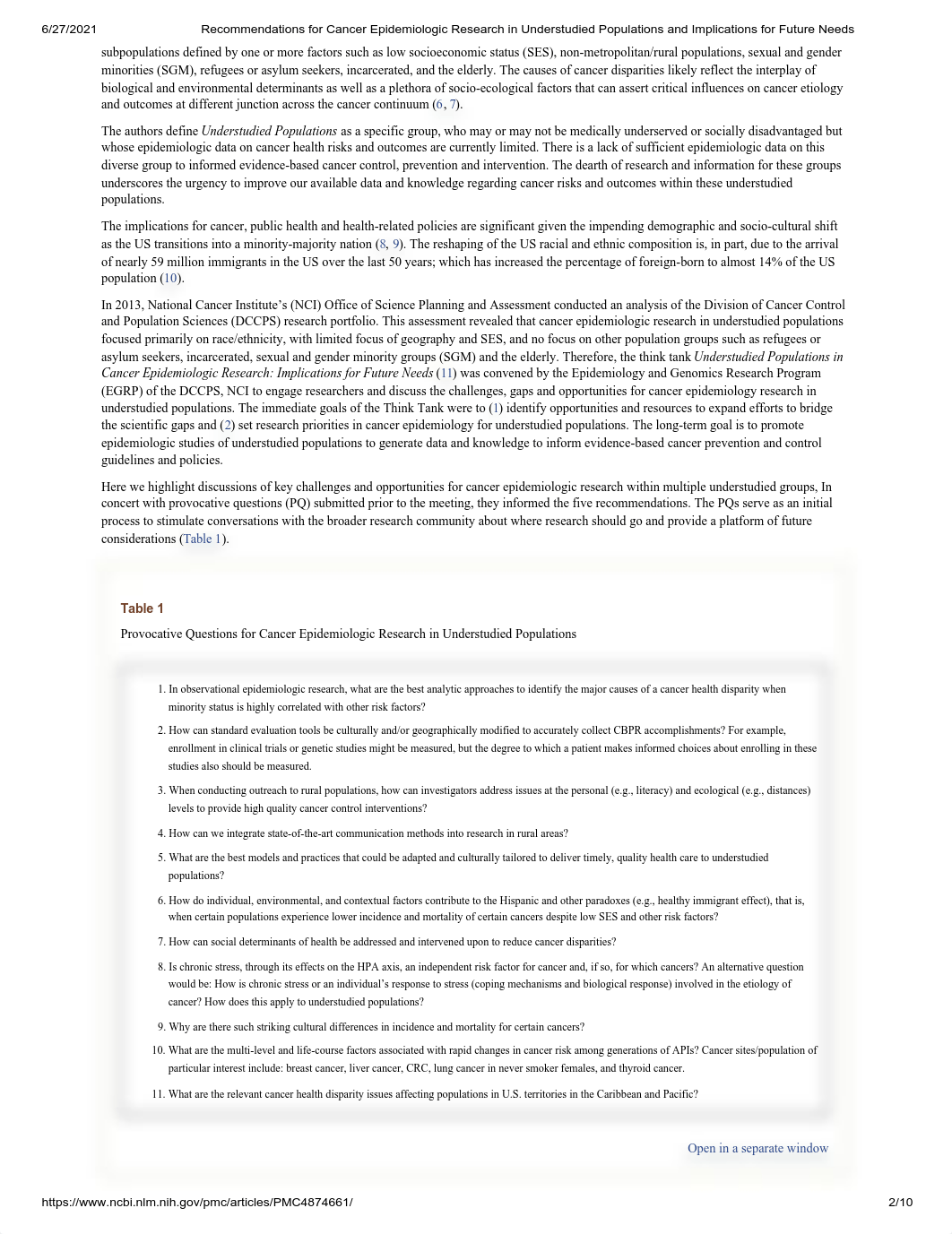 Recommendations for Cancer Epidemiologic Research in Understudied Populations and Implications for F_d65y3f69rol_page2