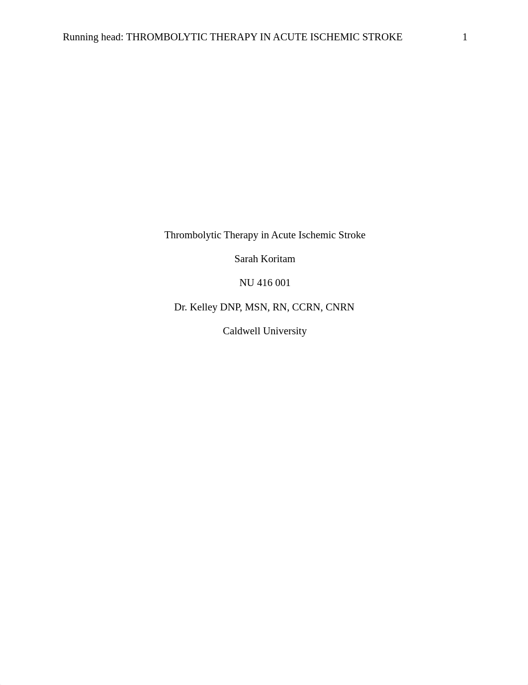 Thrombolytic Therapy in Acute Stroke - Sarah Koritam EBP.pdf_d6611z9776e_page1