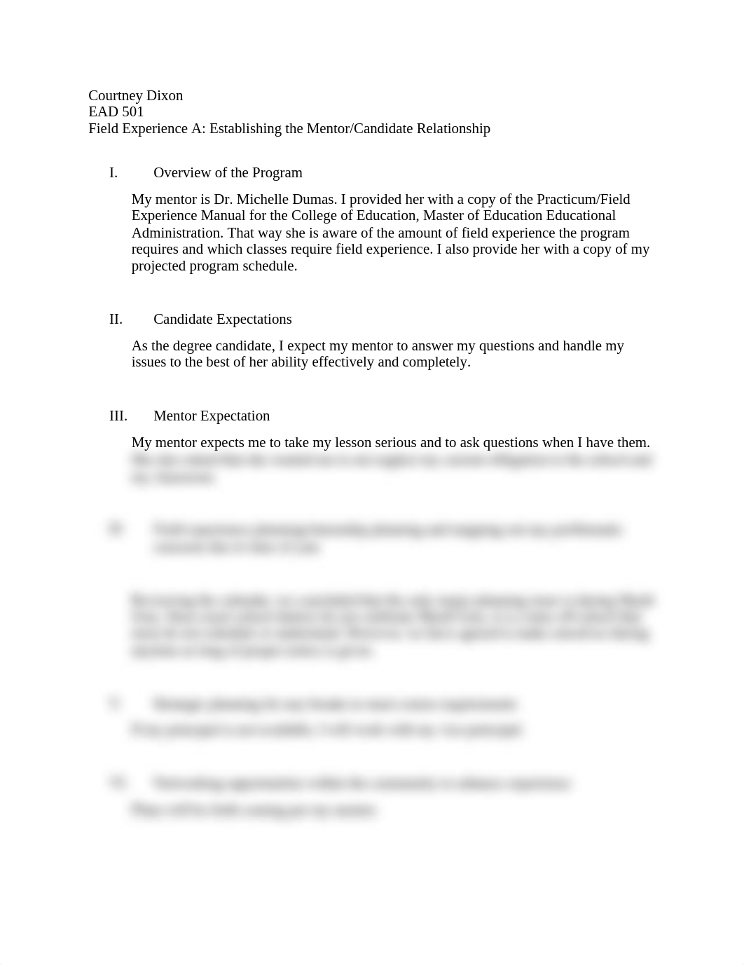 Courtney Dixon Field Experience A - Establishing the Mentor Candidate Relationship.docx_d66mqyf06me_page1