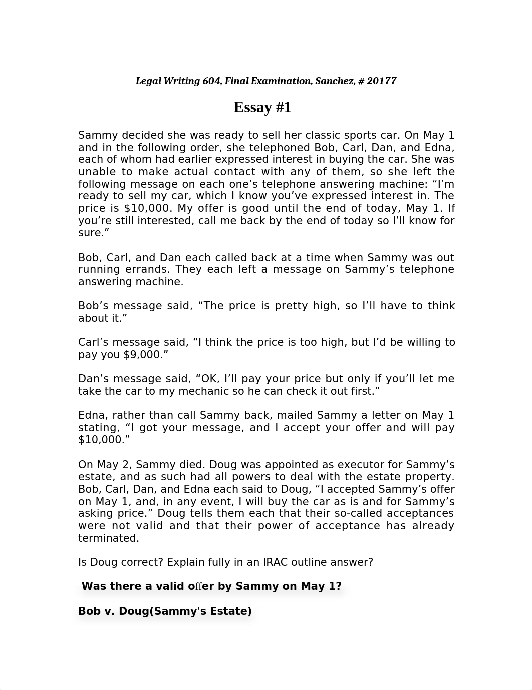 Legal Writing 604 Final Examination, Sanchez-1.docx_d66wj87xr98_page1