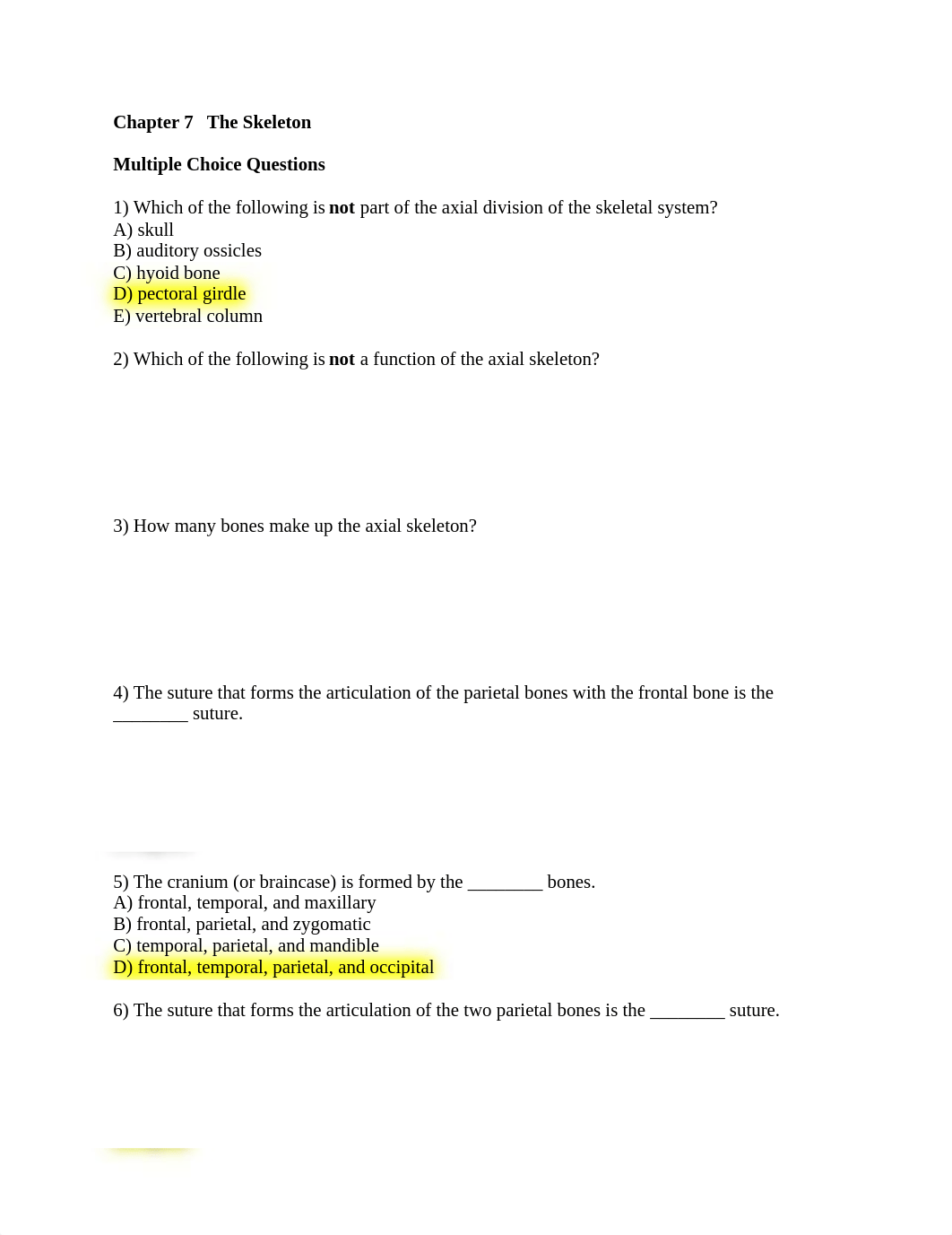 Review 3 Exam 2, Chapter 7   The Skeleton.docx_d670a7doihj_page1