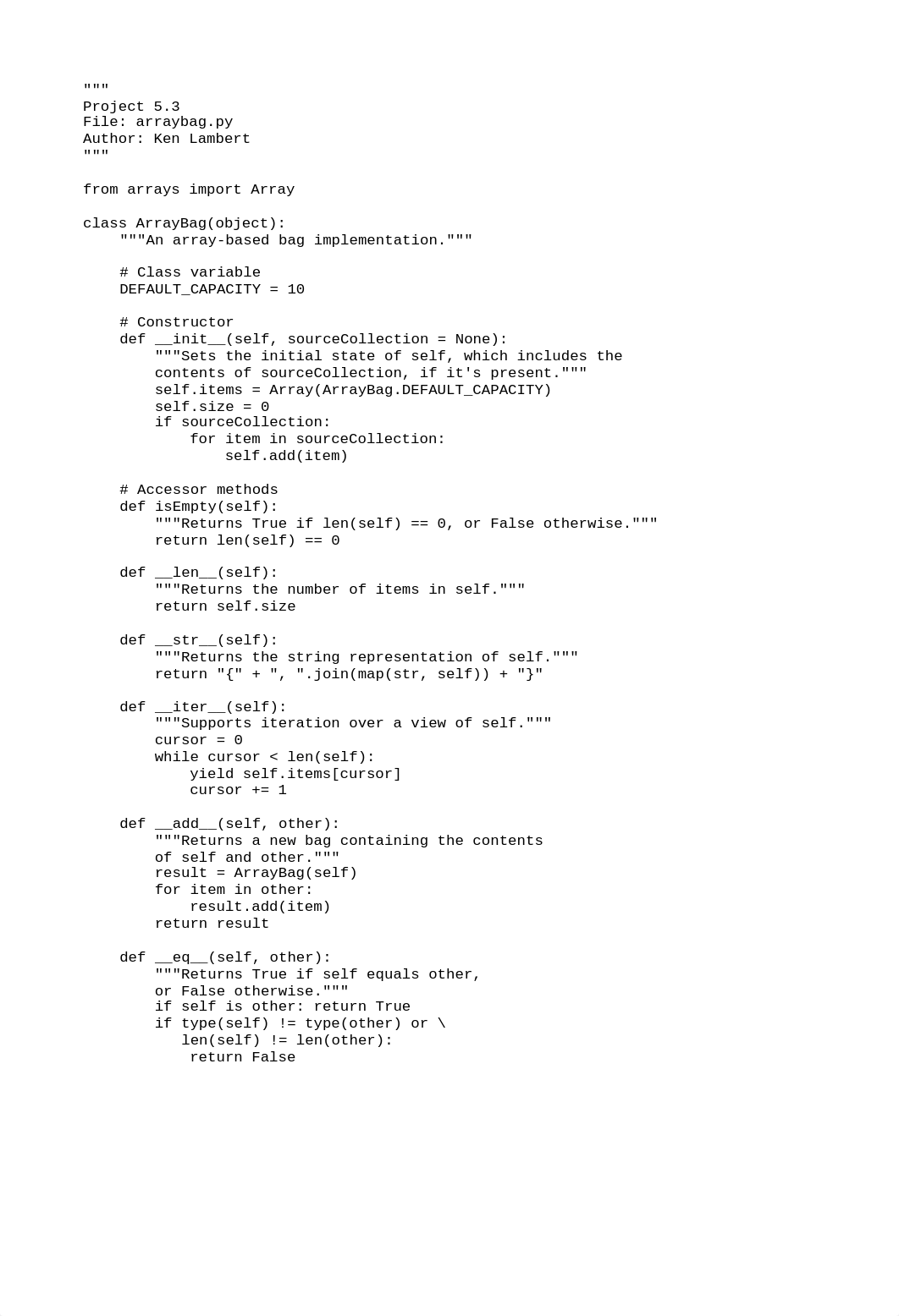 Unit 5.3 Lab - arraybag.py_d67kw241j8u_page1