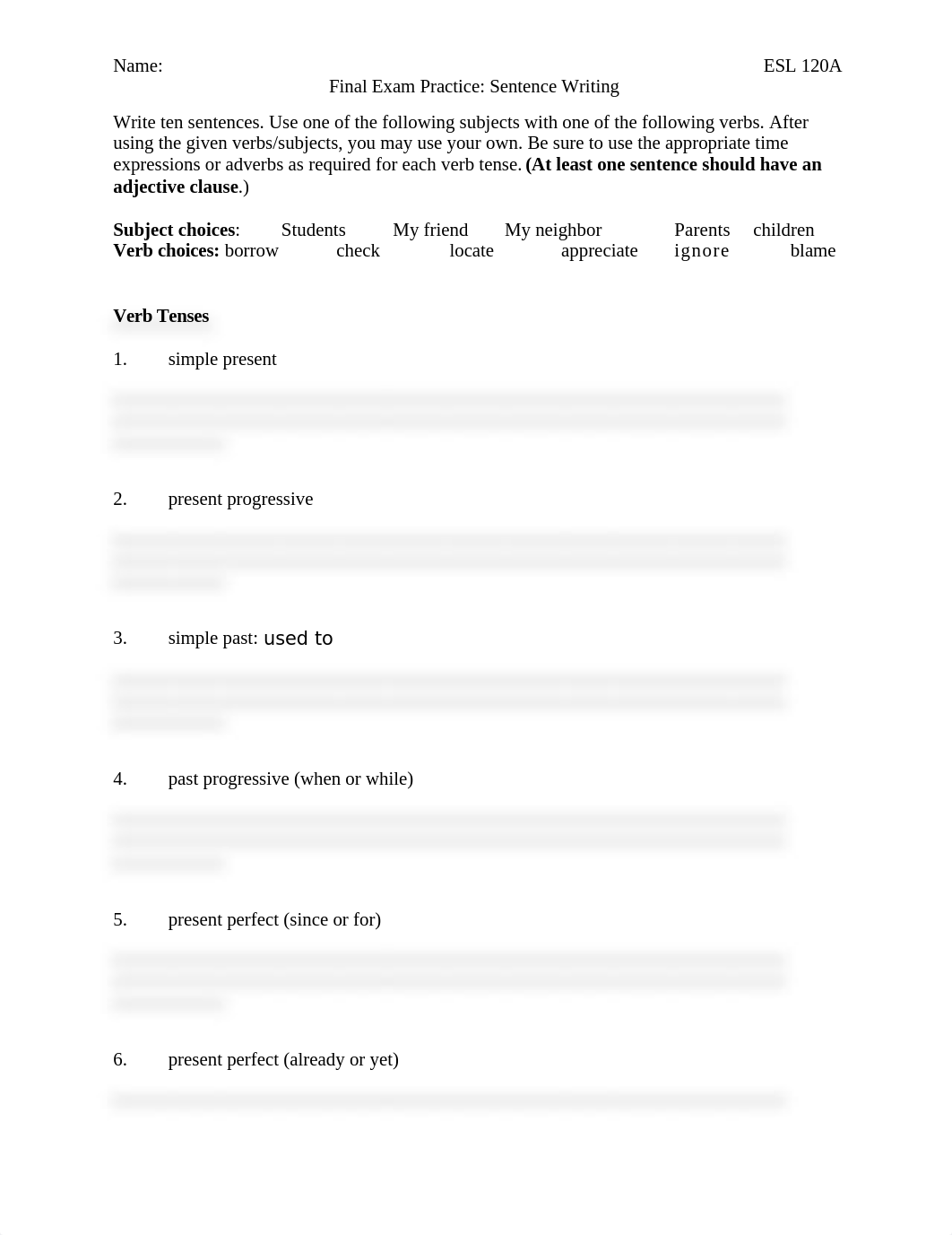 120A Final Exam Sentence Writing Practice w Answers.doc_d67qfsme63o_page1