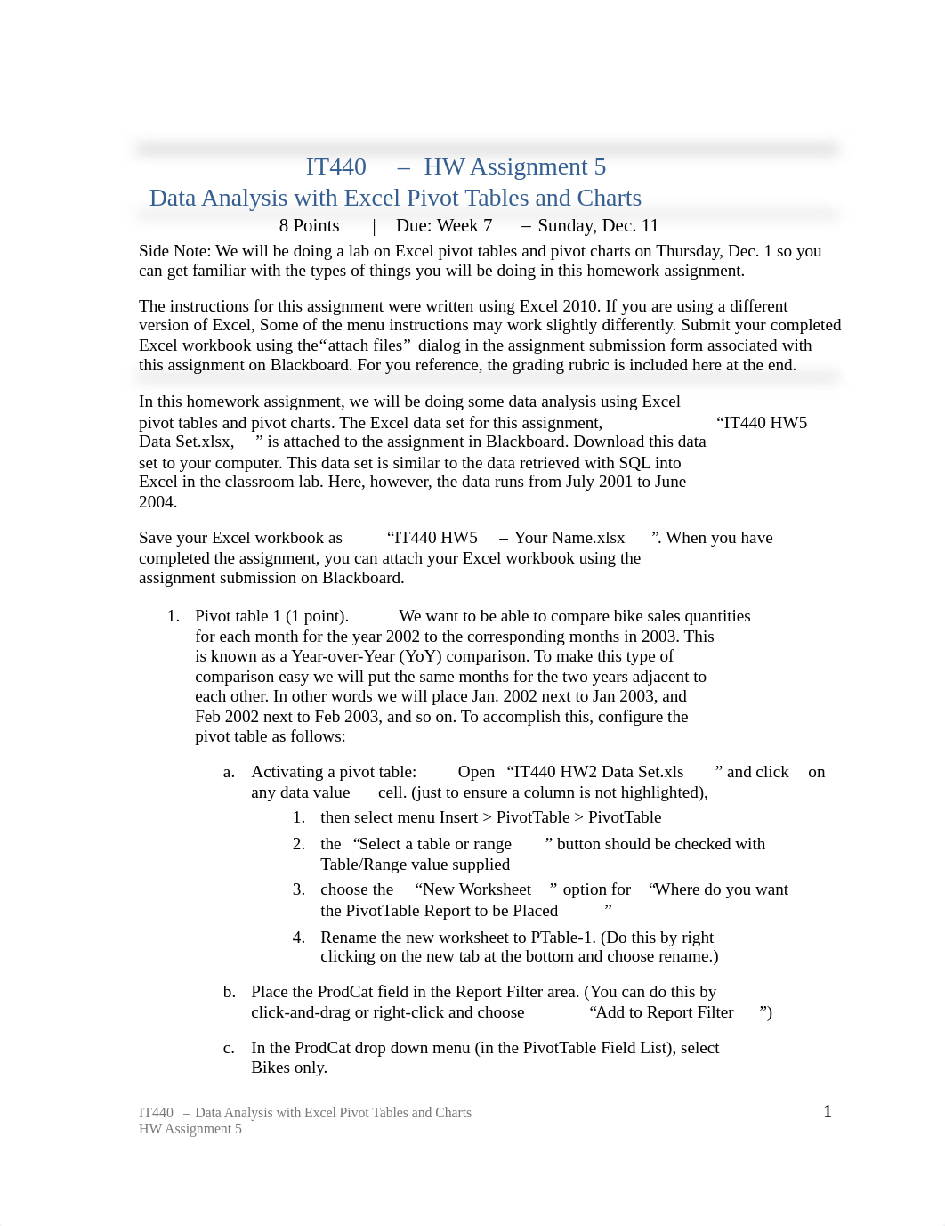 IT440 2016m1 HW5 - Data Analysis with Excel_d6841s9nfsx_page1