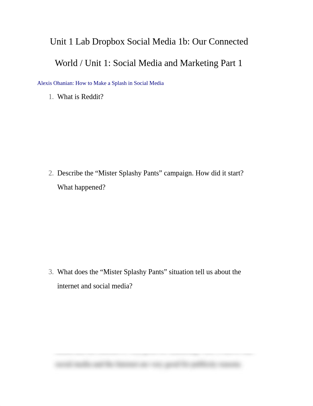 Unit 1 Lab Dropbox Social Media 1b_ Our Connected World _ Unit 1_ Social Media and Marketing Part 1._d68ovy9djby_page1