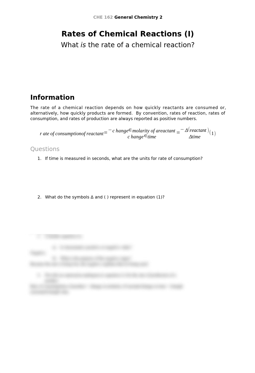 CHE 162 POGIL Activity_ Rates of Chemical Reactions (I).docx_d68znakqwl0_page1