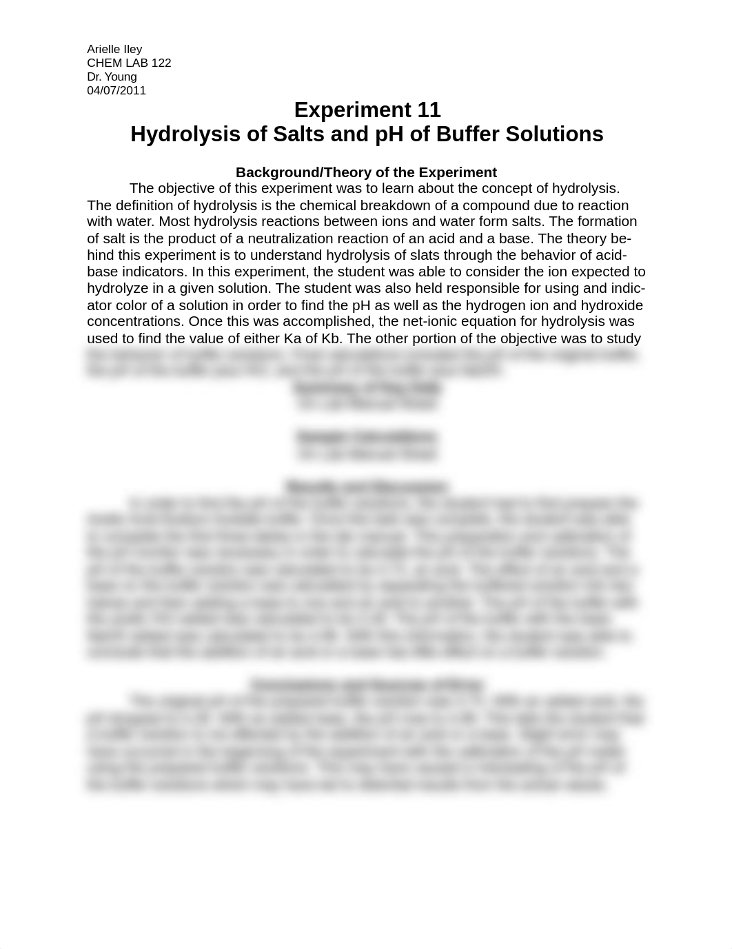 CHEML 122 Hydrolysis of Salts and pH of Buffer Solutions_d695gwg3vz9_page1