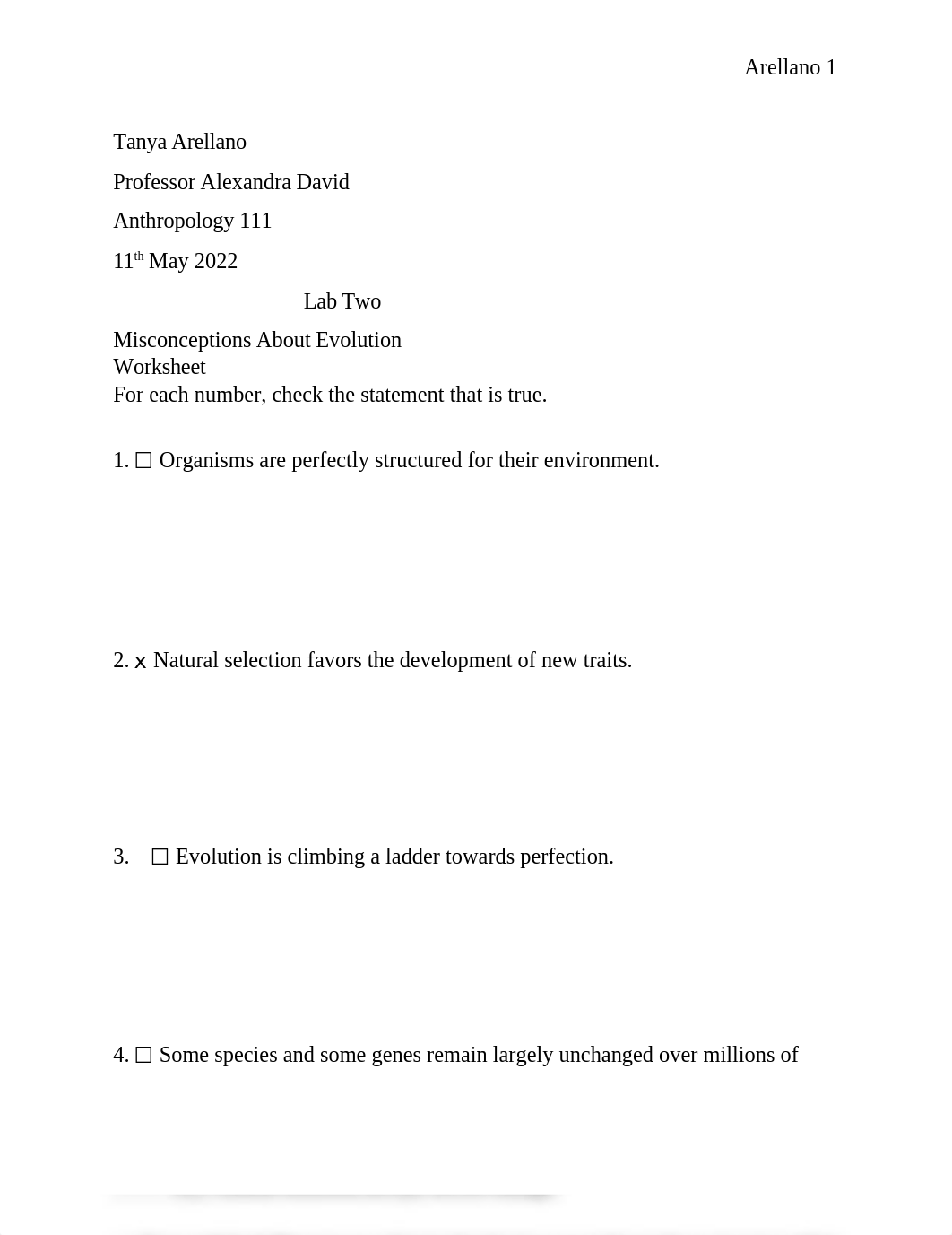 Anthropology 111 Chapter two lab two worksheet .docx_d69679bkgu2_page1