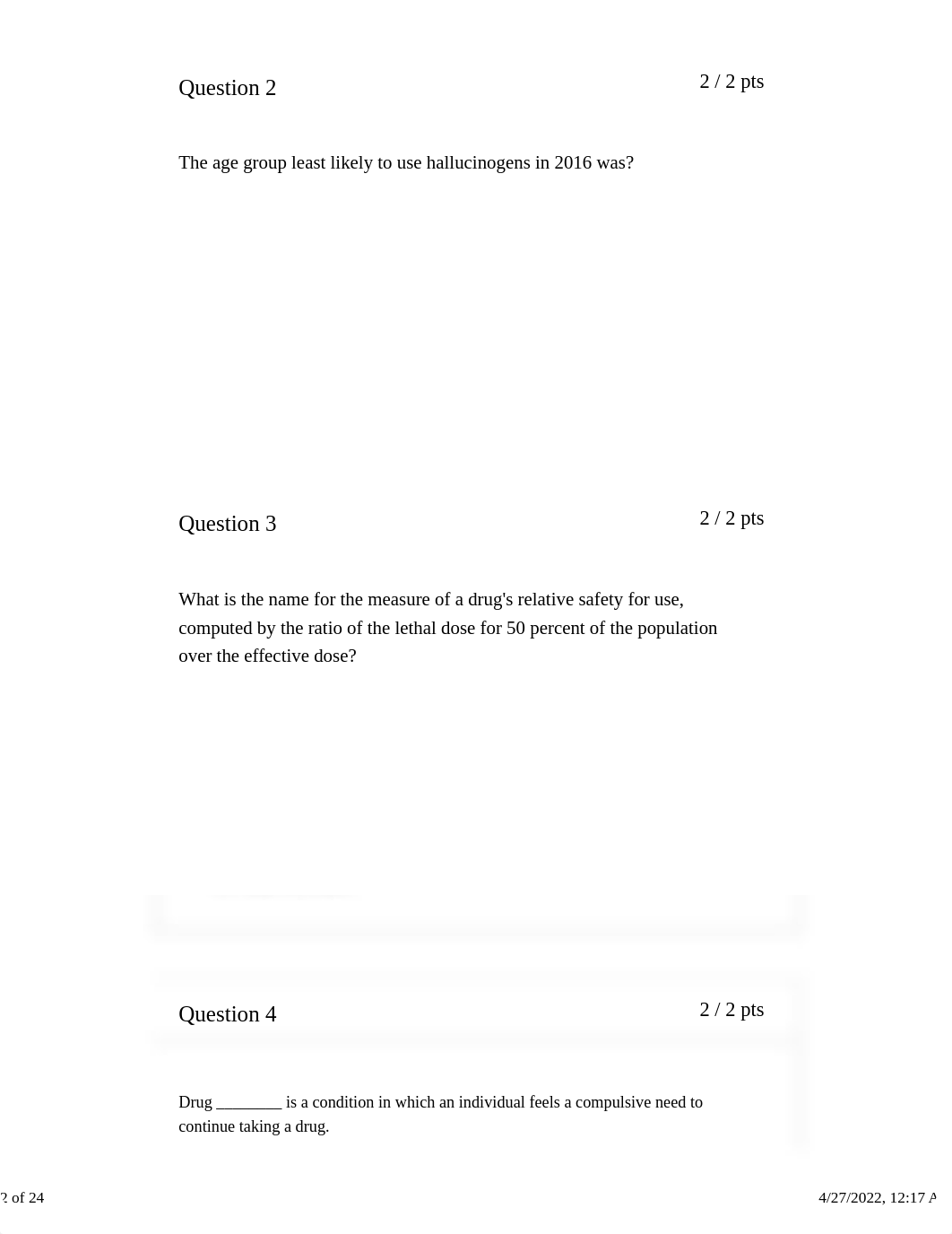 Unit #1 Exam (Chapters 1, 2, 3, 4) CJUS 3630 Section 0071 - Drugs, Crime and Society (Spring 2022 1)_d697aqfdgr5_page2