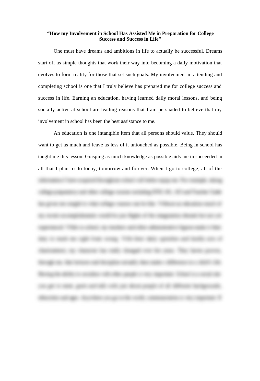 How my Involvement in School Has Assisted Me in Preparation for College Success and Success in Life_d697fm2eerd_page1