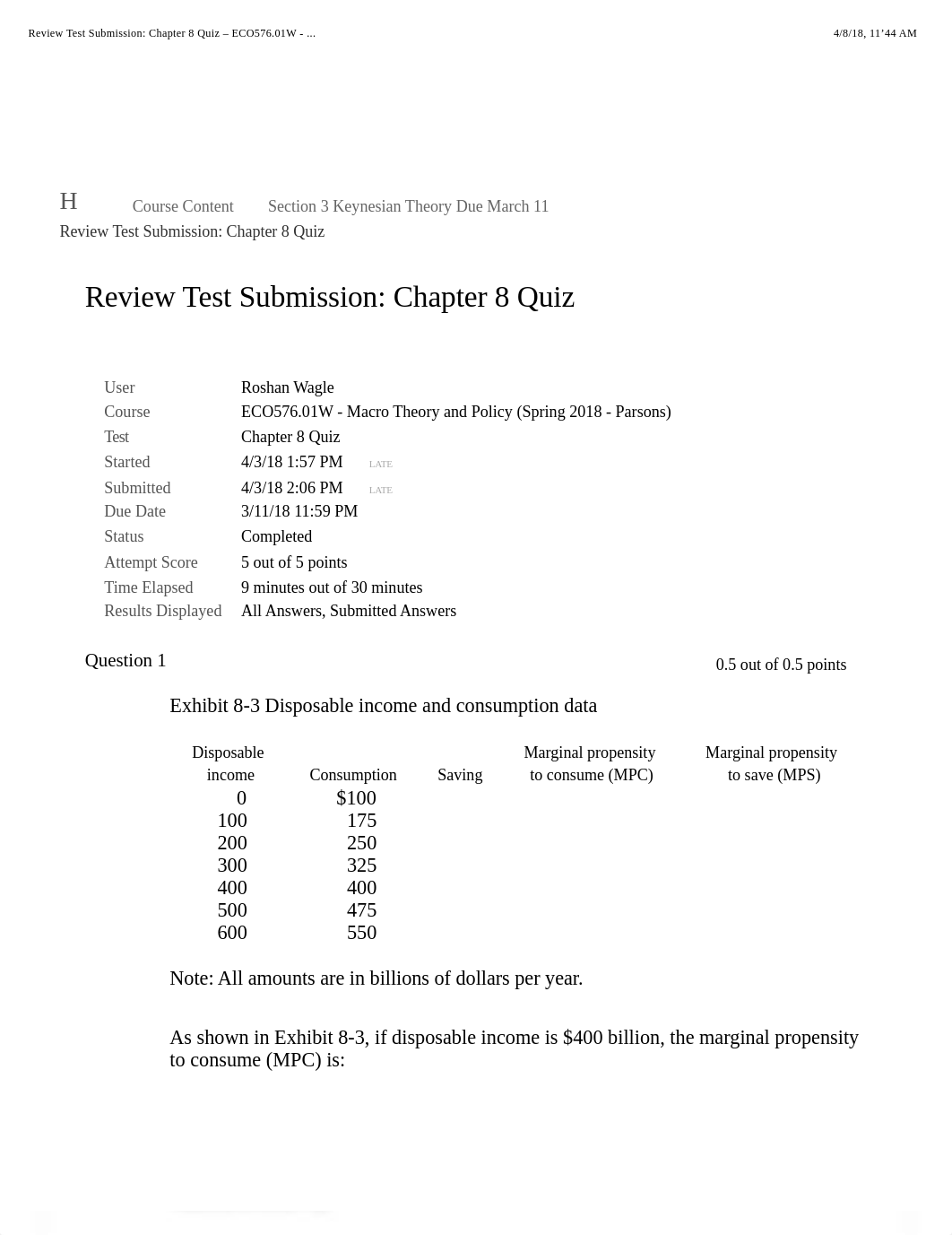 Review Test Submission: Chapter 8 Quiz - ECO576.01W - ....pdf_d69c8es379f_page1