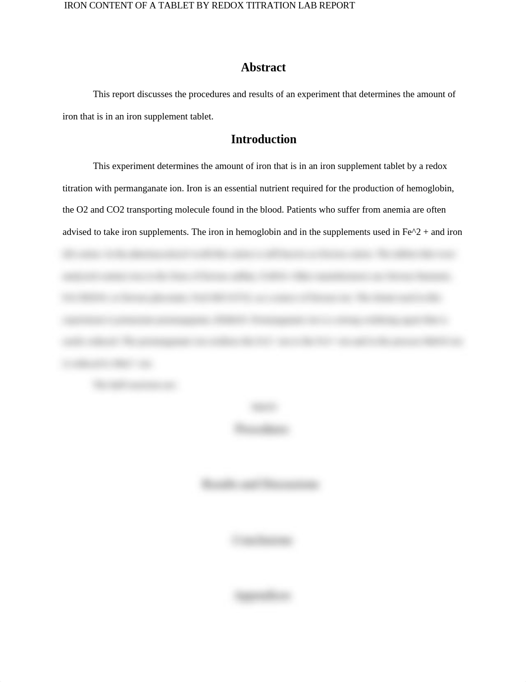 Iron Content of a Tablet by Redox Titration Lab Report.docx_d69e5y2nfgo_page2