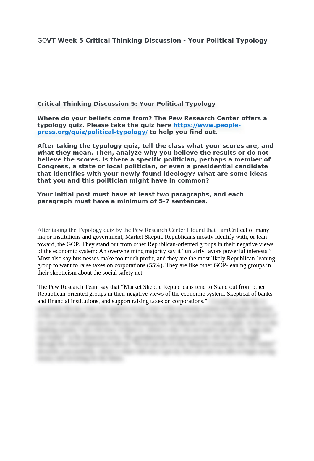 GOVT Week 5 Critical Thinking Discussion - Your Political Typology-DONE.docx_d69tk6glmh4_page1