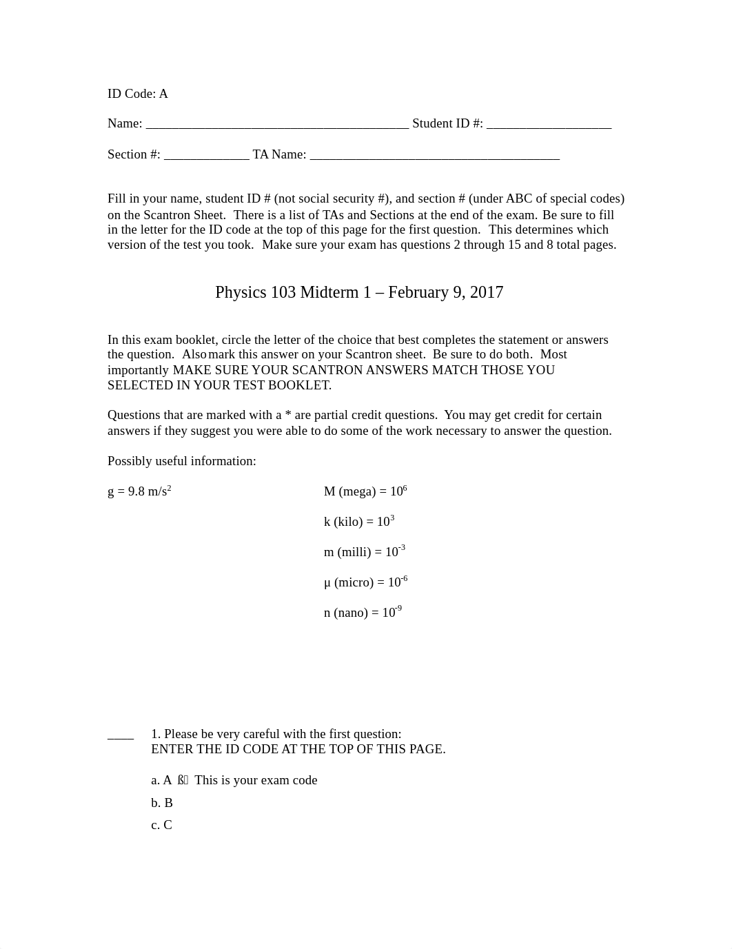 103 Sp17 Exam 1 A draft 2 wo answers (1).pdf_d69tmbhy9m8_page1