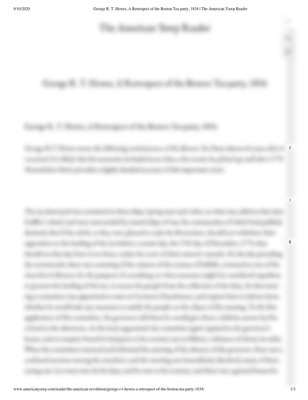 George R. T. Hewes, A Retrospect of the Boston Tea-party, 1834 _ The American Yawp Reader.pdf_d69xsmez887_page1