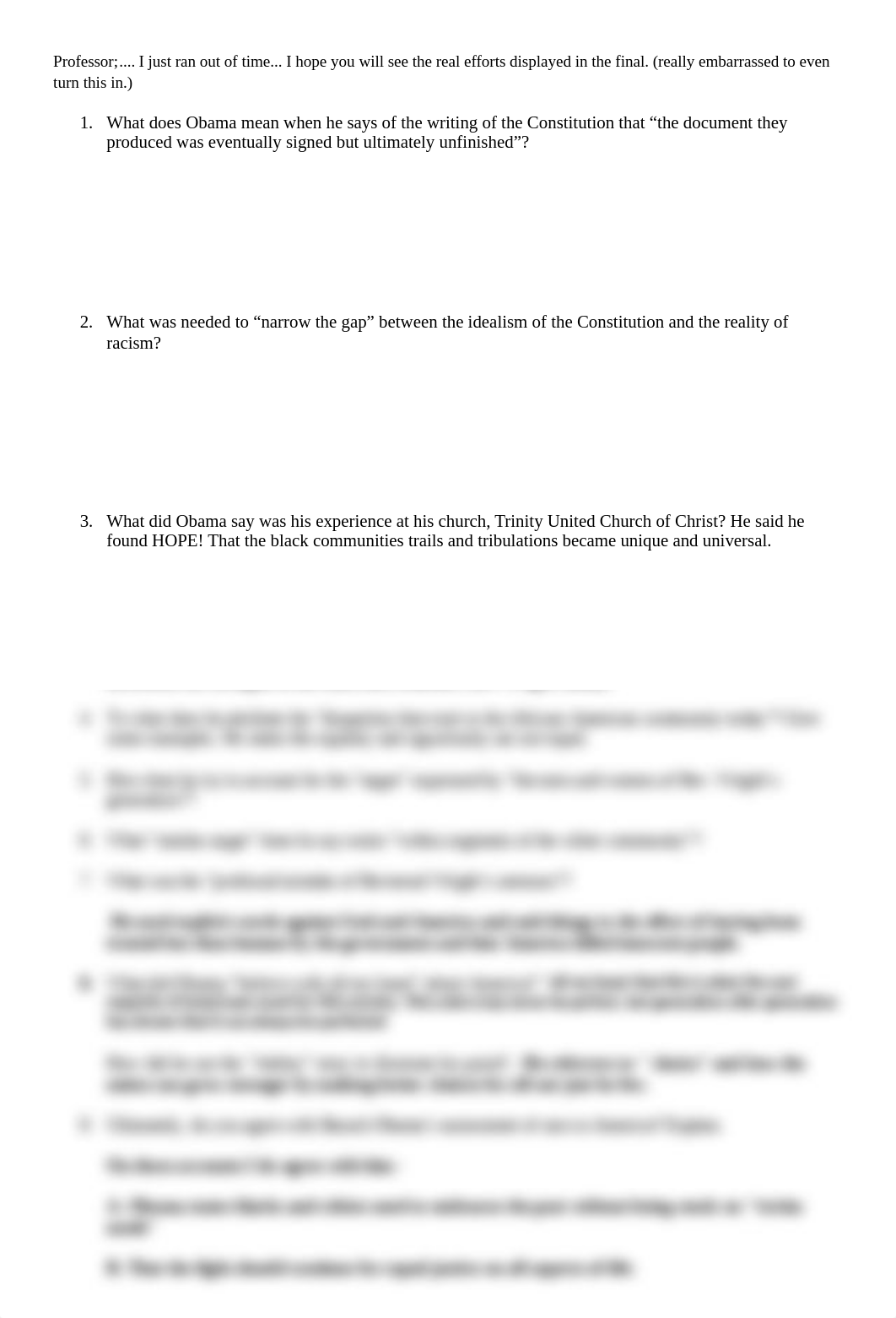 Home work #5 What does Obama mean when he says of the writing of the Constitution that.docx_d6ag9y53l25_page1