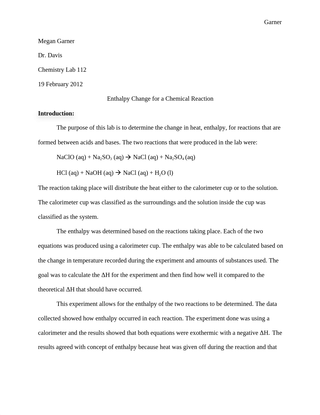 Lab 1 Enthalpy Change for a Chemical Reaction_d6ah4t0sln4_page1