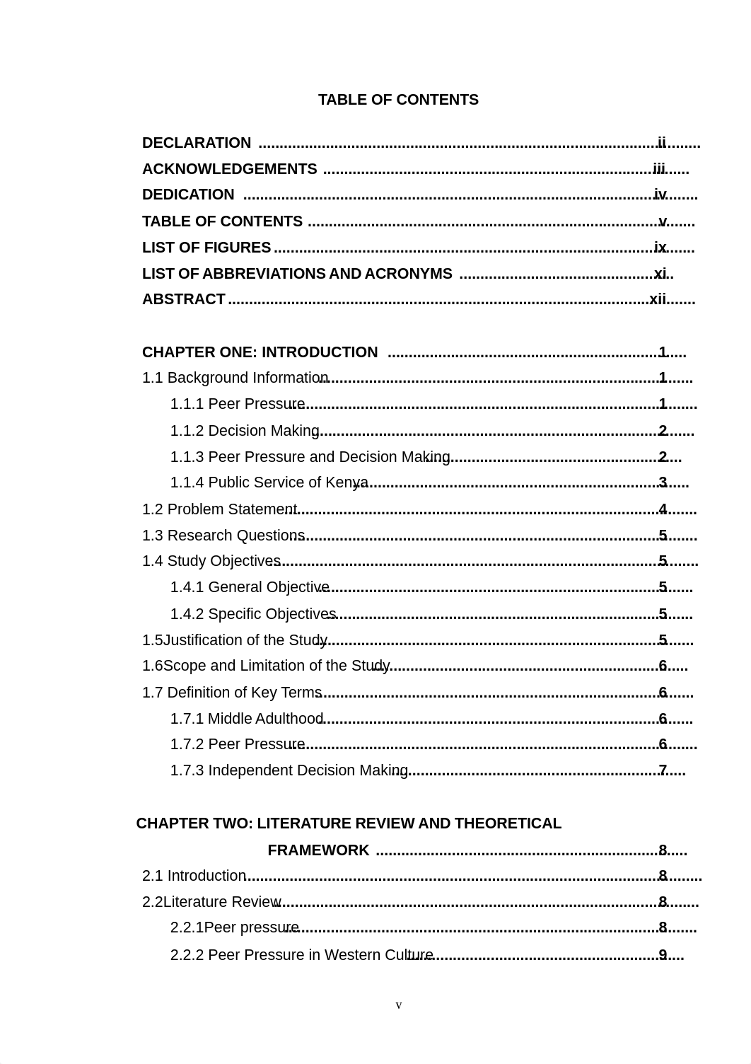 Maina, Eunice W_The effects of peer pressure a case study of the public service, Nairobi county.pdf_d6aqyw5sycf_page5