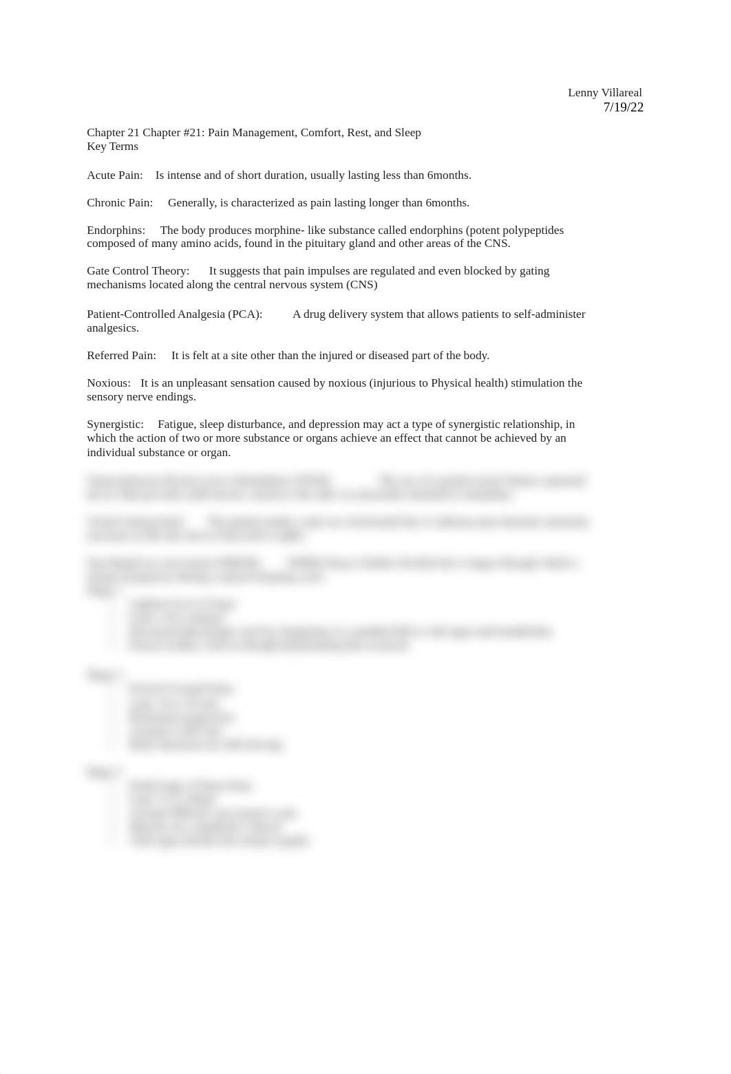 Chapter 21 Chapter #21 Pain Management, Comfort, Rest, and Sleep Key Terms.docx_d6ar2h5phpl_page1