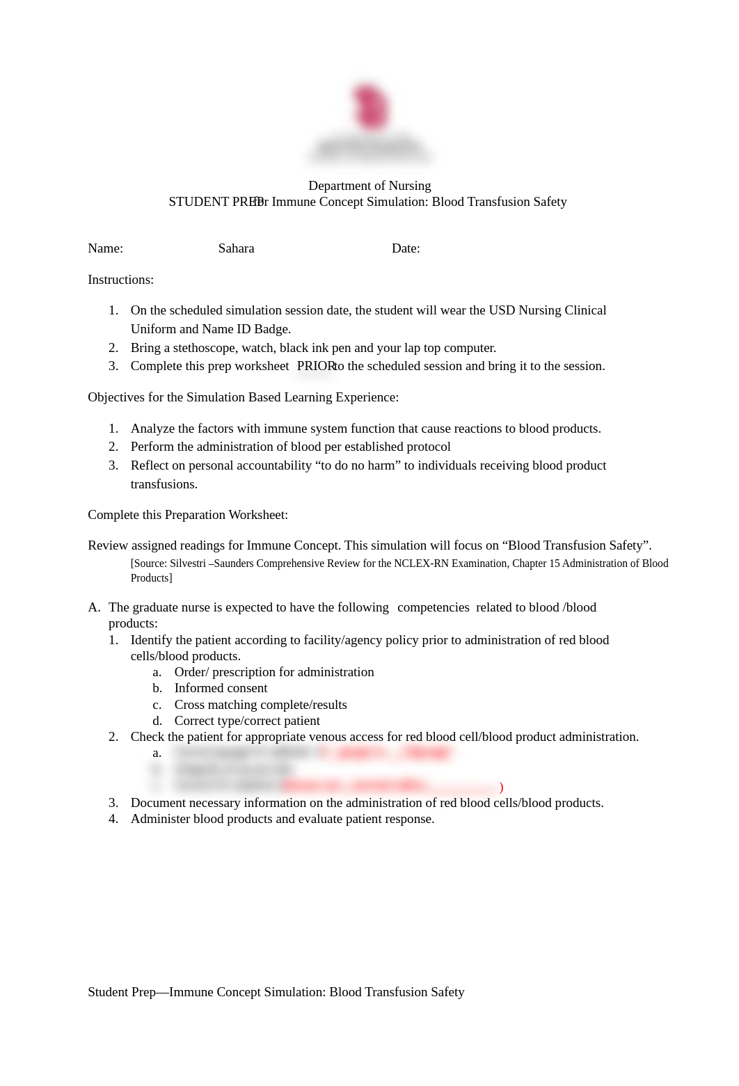 Student Prep Immune Concept Blood Transfusion Safety.docx_d6avgke8caw_page1